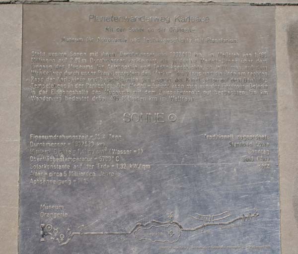 Planetenweg Kassel Sonne